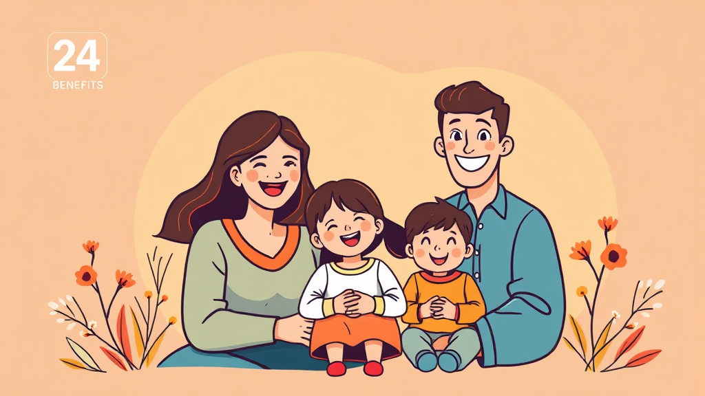 다자녀 혜택 신청 방법 및 절차 (illustration 스타일)