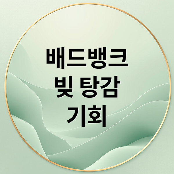 배드뱅크
빚 탕감
기회 (배드뱅크 대상자 조회)