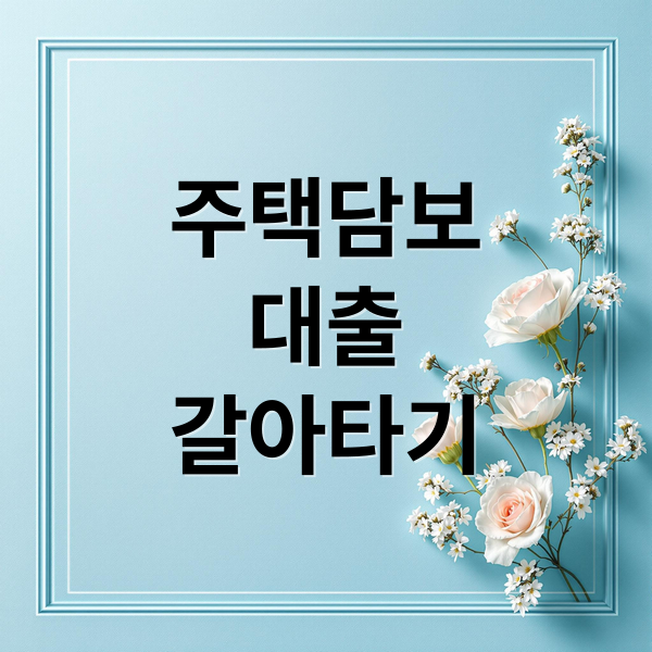 주택담보
대출
갈아타기 (주택 담보 대출 갈아타기)