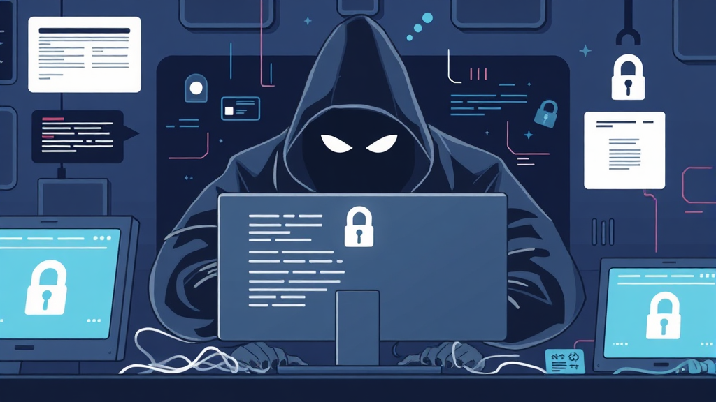 악성코드란 무엇일까요? (illustration 스타일)