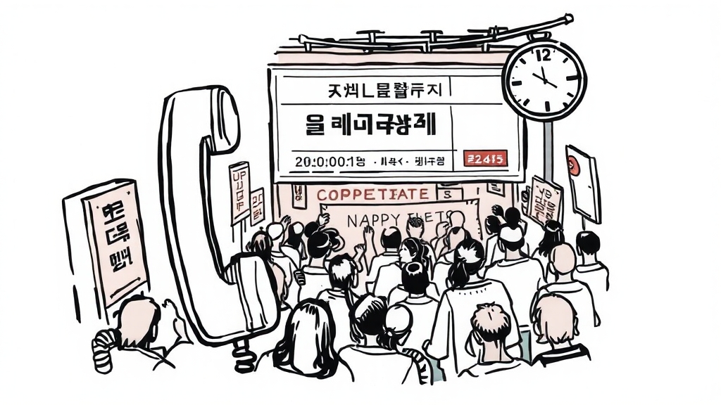 예약, 어떻게 해야 할까? (illustration 스타일)