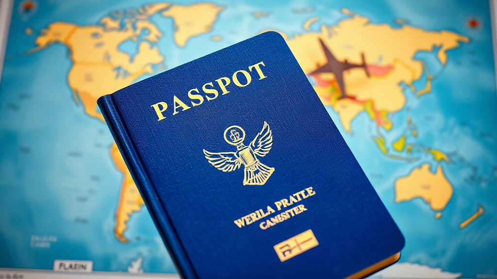 여권 발급, 어디서 해야 할까? (realistic 스타일)