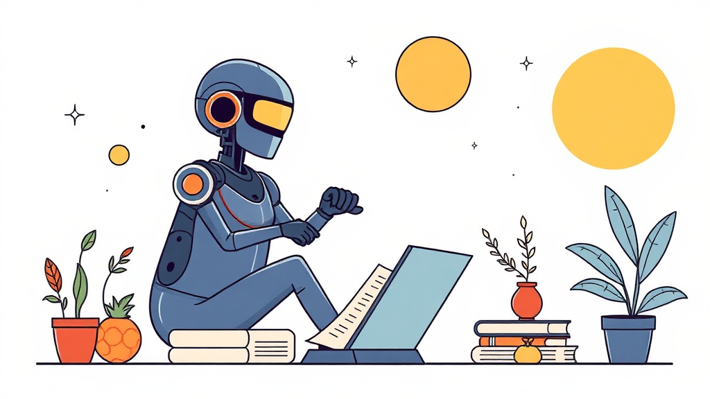 AI 에이전트, 무엇이 달라졌을까요? (illustration 스타일)