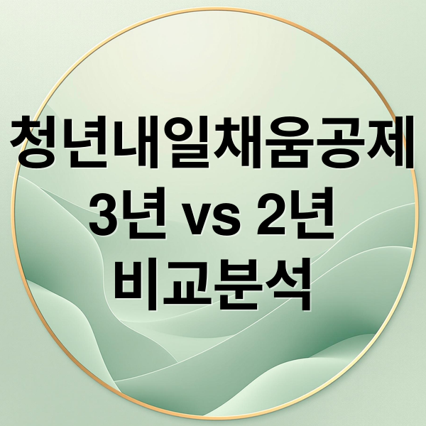 청년내일채움공제
3년 vs 2년
비교분석 (청년내일채움공제)