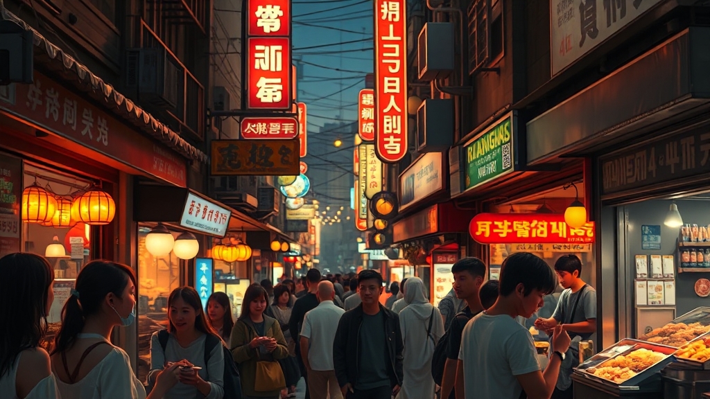 사당역 먹자골목 탐험 시작! (realistic 스타일)