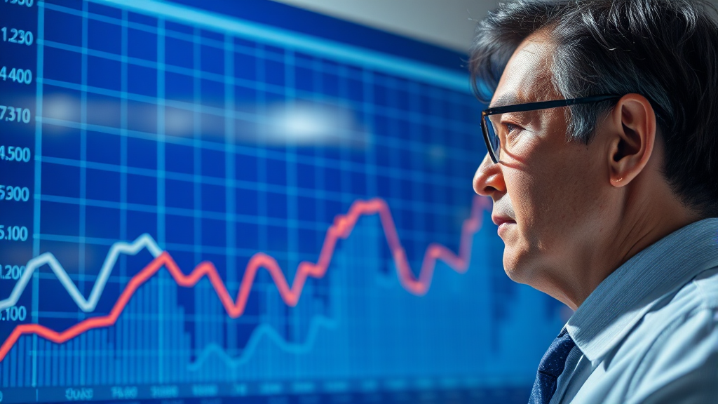 금융 시장 환경, 주가에 미치는 영향 (realistic 스타일)