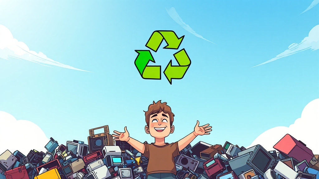 폐가전 무료수거, 지금 바로 신청하세요! (cartoon 스타일)