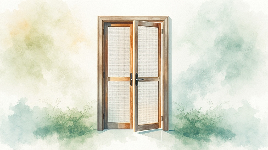 주름방충망, 어떻게 설치할까요? (watercolor 스타일)