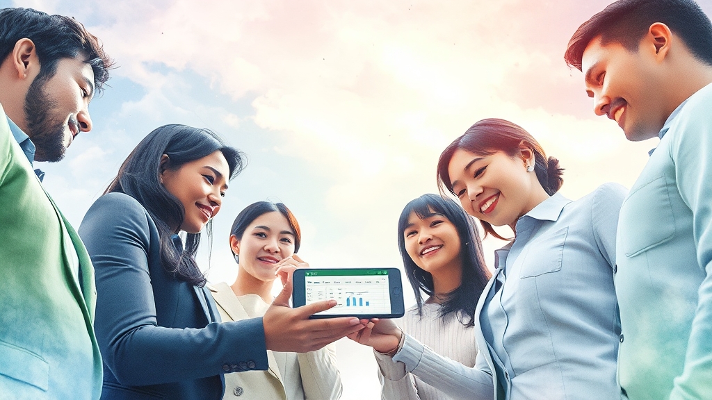 엑셀 파일 공유 및 협업 (watercolor 스타일)