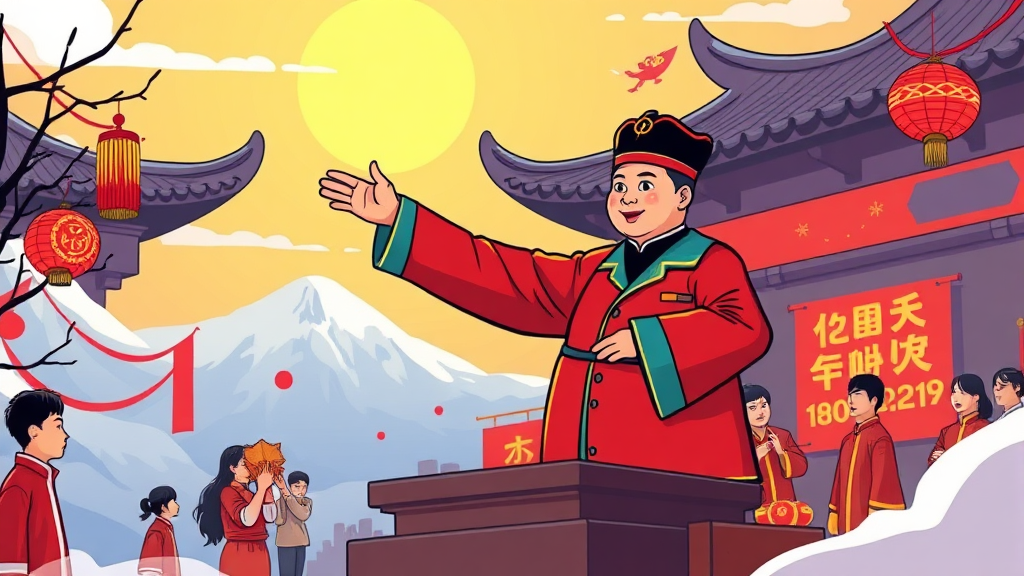 북한의 설 명절 풍습과 문화 (cartoon 스타일)