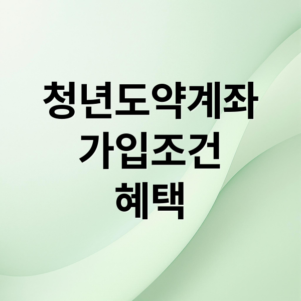 청년도약계좌
가입조건
혜택 (청년도약계좌 가입 조건)