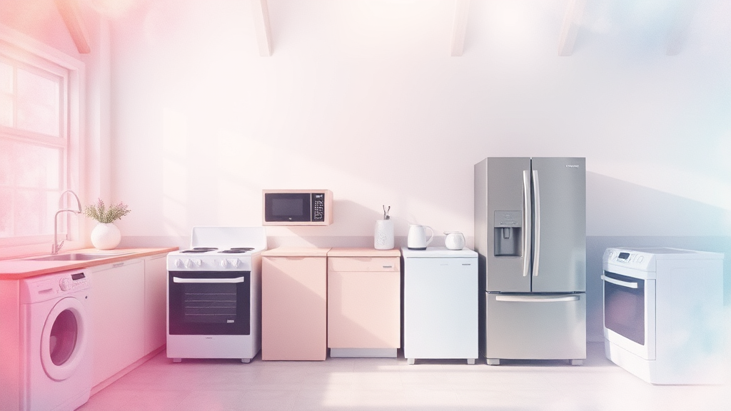 중고 가전, 어디서 살까? (watercolor 스타일)