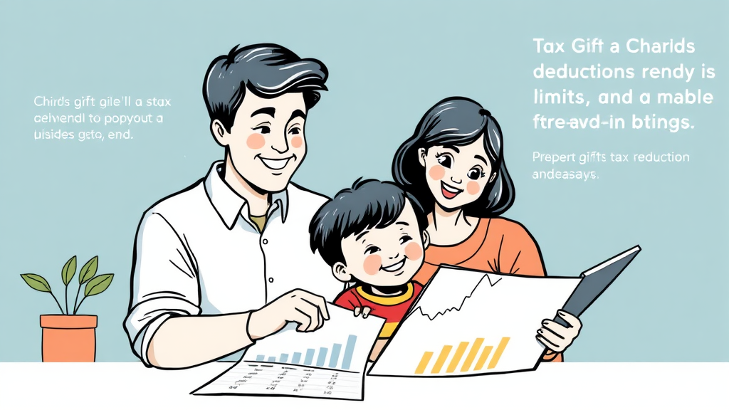 자녀 주식 계좌, 증여세 공제 한도와 절세 전략 (illustration 스타일)