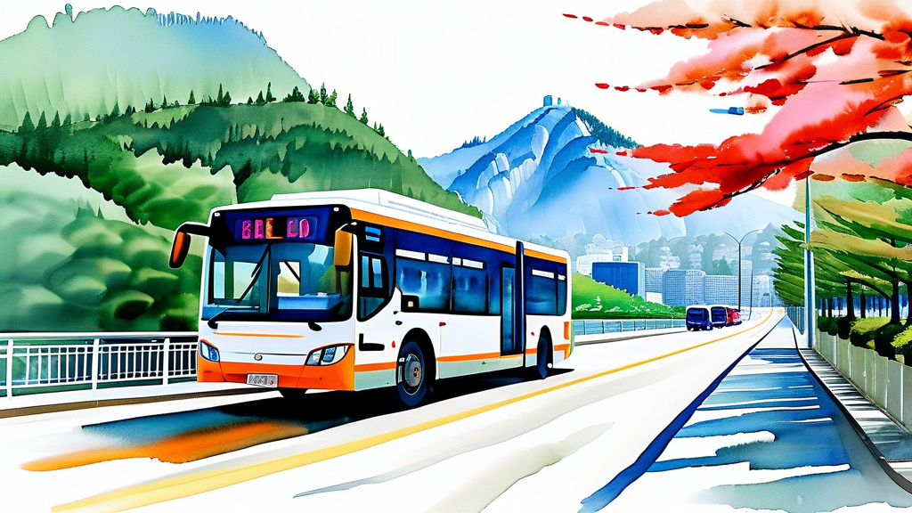 춘천 시티투어버스, 이것만은 꼭 알아두세요! (watercolor 스타일)