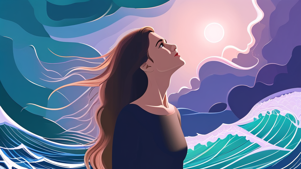 갱년기 우울증, 어떤 증상이 나타날까요? (illustration 스타일)