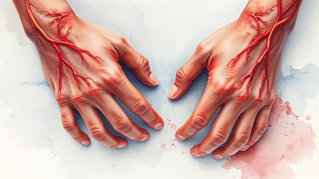 후유증, 신경통 관리 (watercolor 스타일)