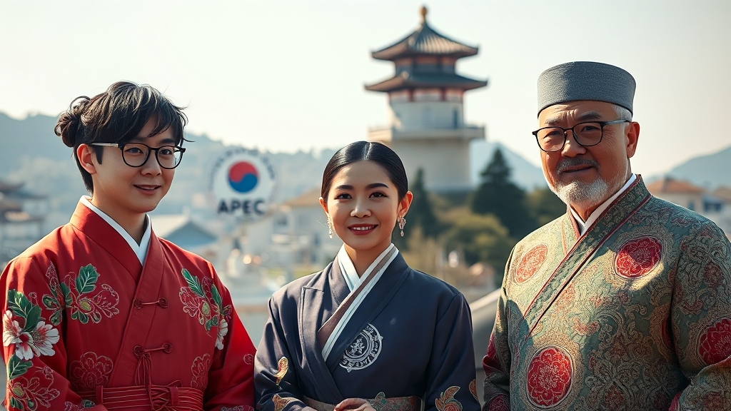 APEC과 K-콘텐츠 시너지 (realistic 스타일)