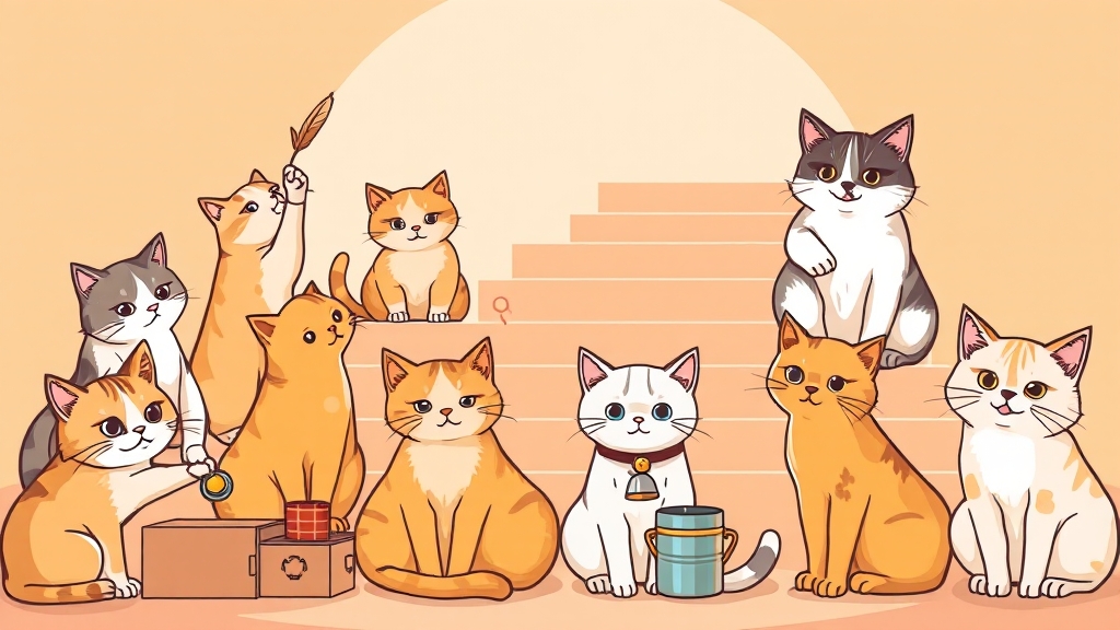 고양이 행동 이해 (cartoon 스타일)