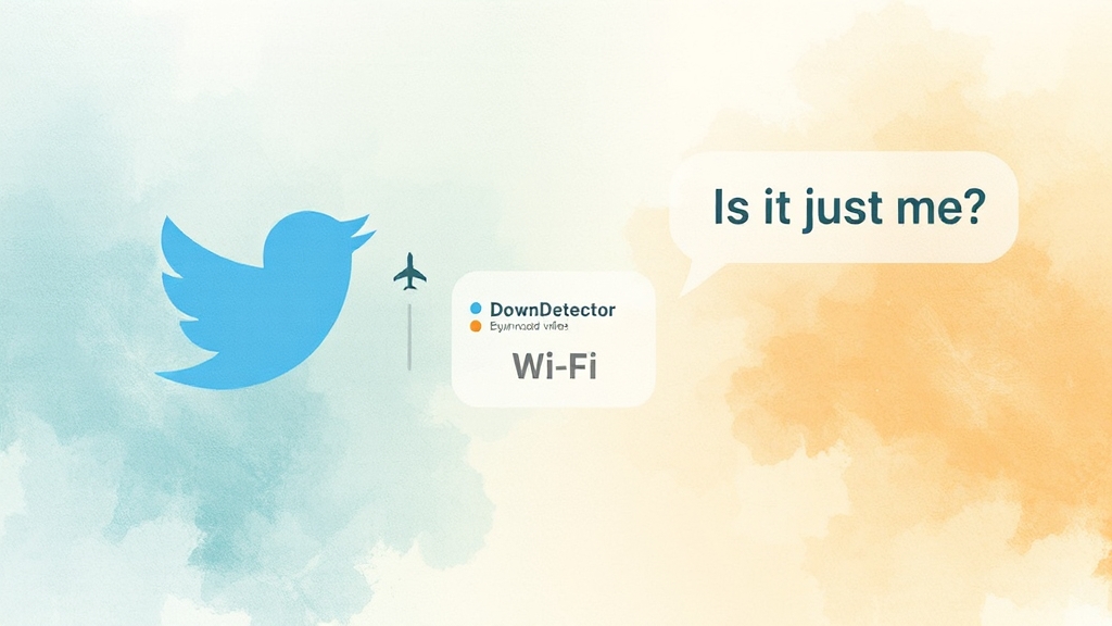 X(트위터) 네트워크 및 서버 상태 확인 (watercolor 스타일)