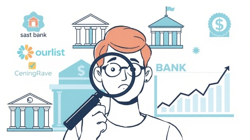 은행별 금리 비교, 어디가 유리할까? (illustration 스타일)