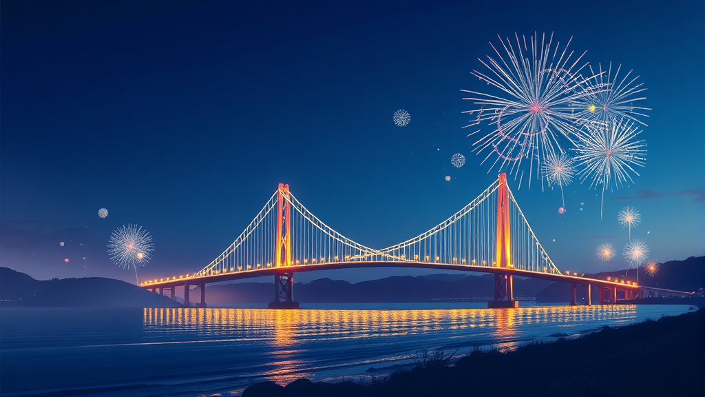 해오름대교 개통 개요 (illustration 스타일)