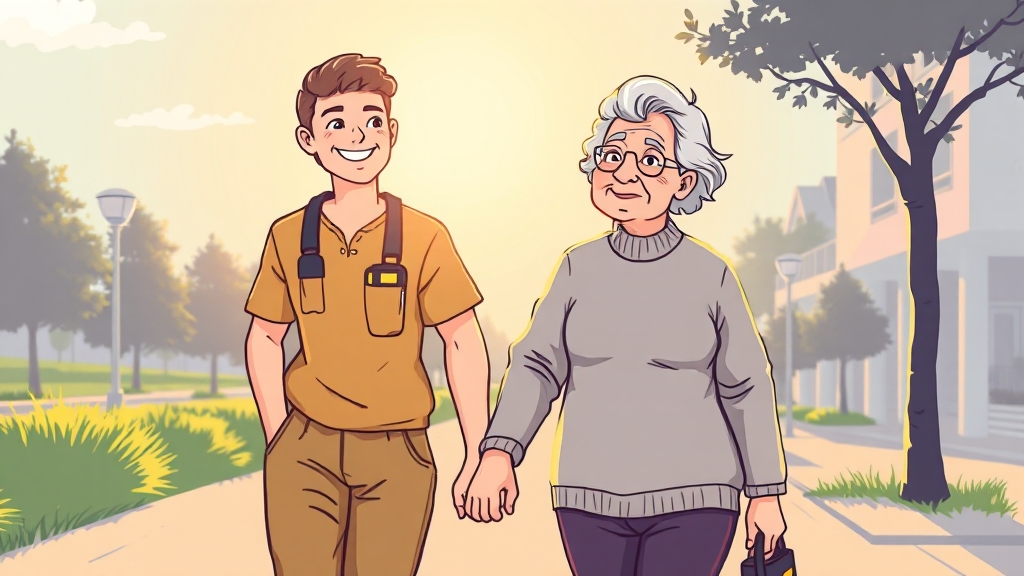 생활지원사란 무엇일까요? (cartoon 스타일)