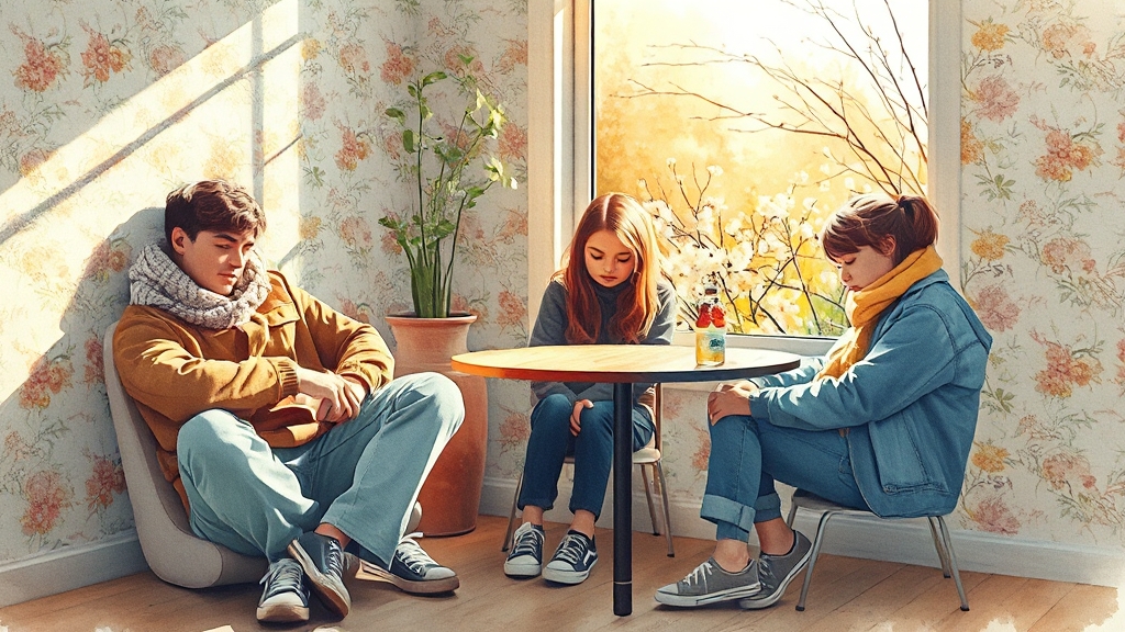 춘곤증 대표 증상과 특징 (watercolor 스타일)