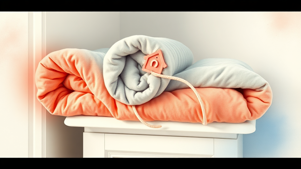 전기장판 보관 방법 (watercolor 스타일)