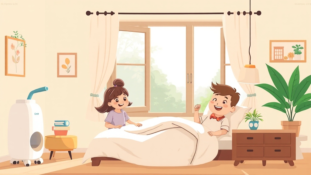 실내 환경 관리 (cartoon 스타일)
