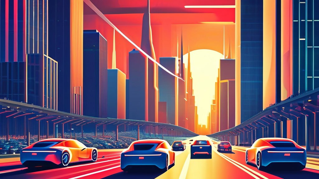 경제/산업: 시장의 흐름과 기업 동향 (illustration 스타일)