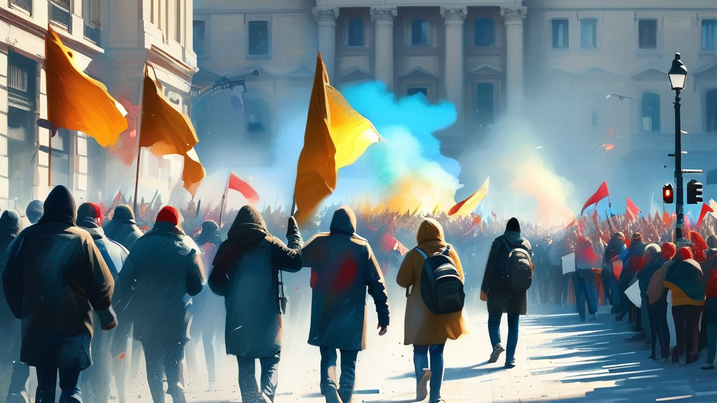 구속영장 기각, 시민 분노의 이유는? (watercolor 스타일)