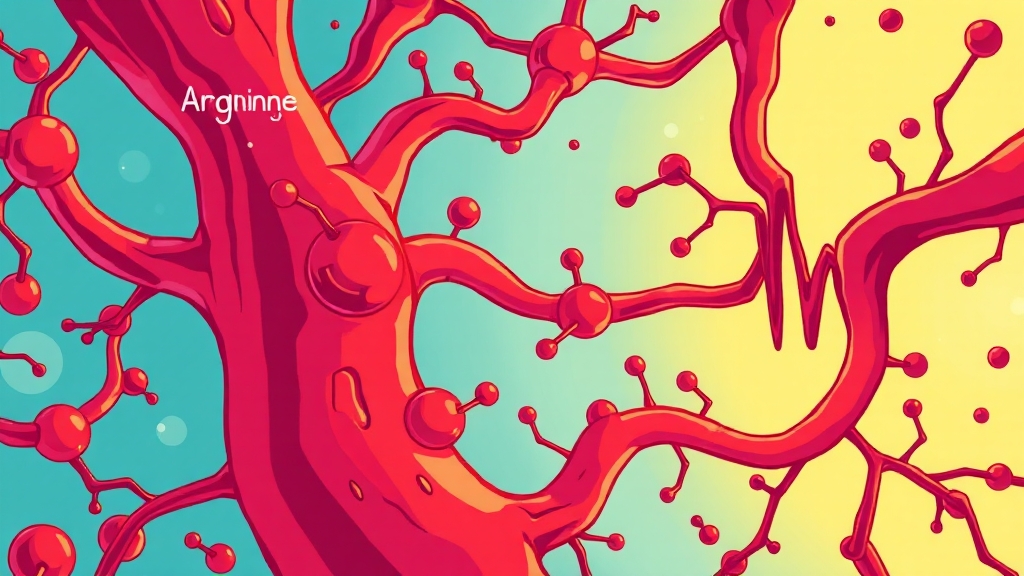 아르기닌 주요 효능 (cartoon 스타일)