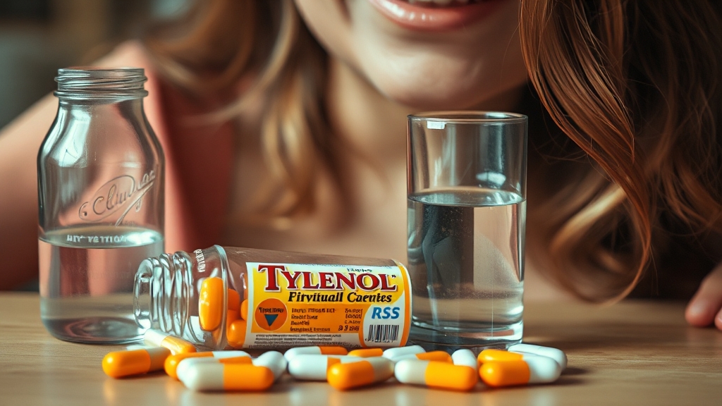 타이레놀, 현명하게 사용하세요! (realistic 스타일)