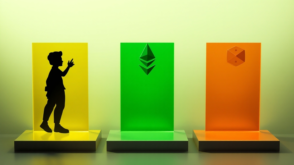 스테이블코인 종류별 특징 (realistic 스타일)