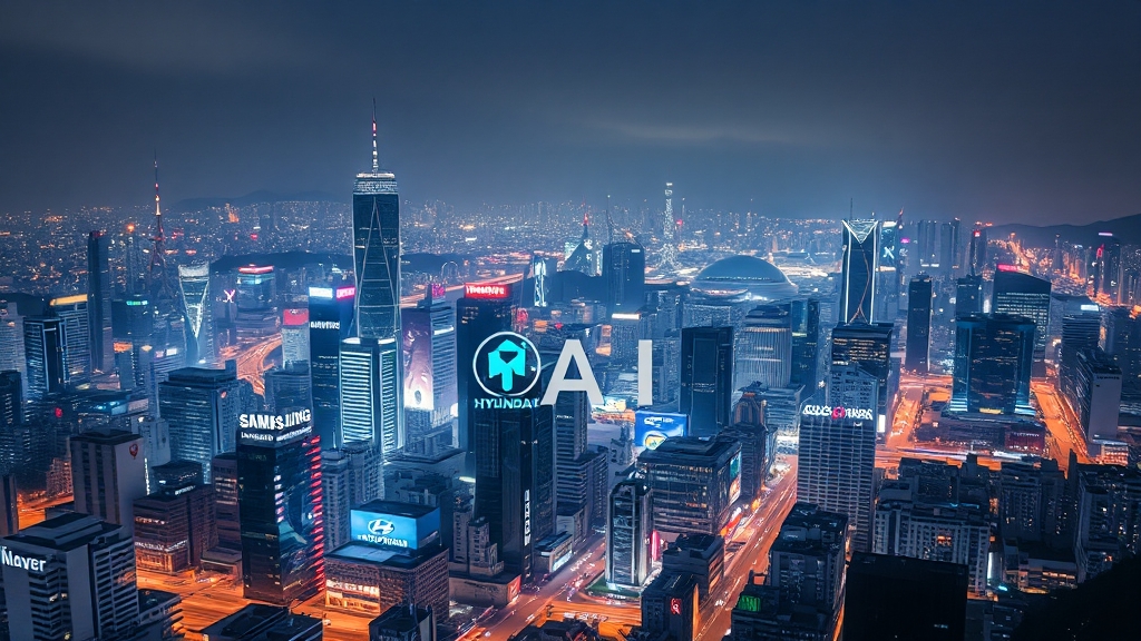 주요 기업의 GPU 확보 및 AI 활용 전략 (realistic 스타일)