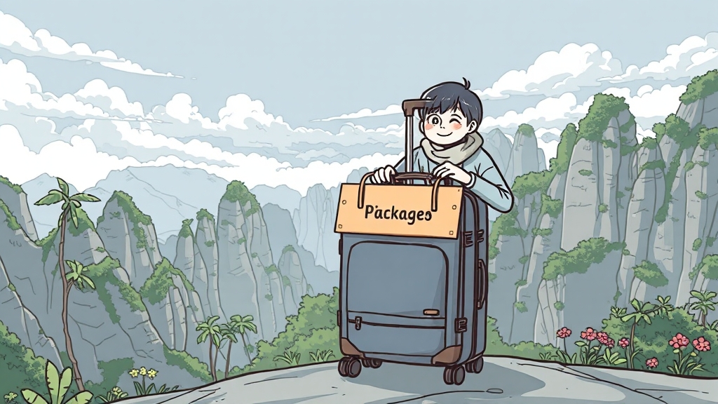 패키지 vs 자유 여행 비교 (illustration 스타일)
