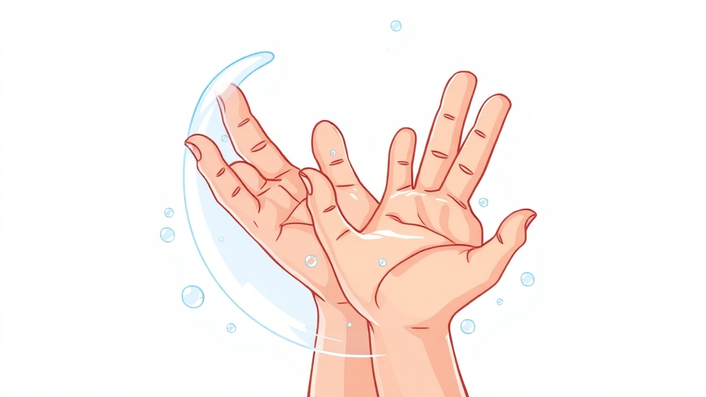 수족구 예방하는 방법 (illustration 스타일)