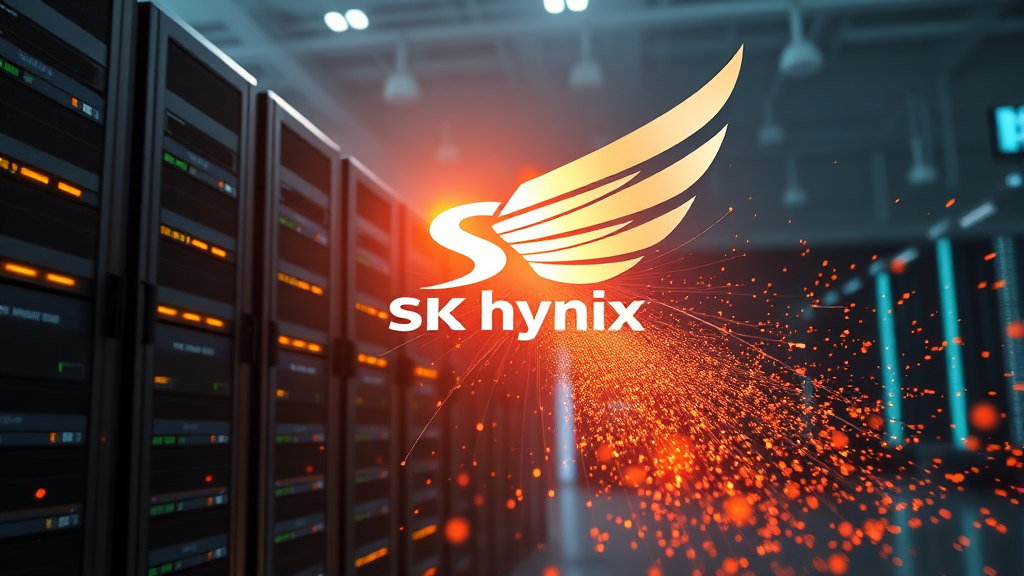 SK하이닉스 주가 상승의 원동력: HBM 기술력과 AI 시장 성장 (realistic 스타일)