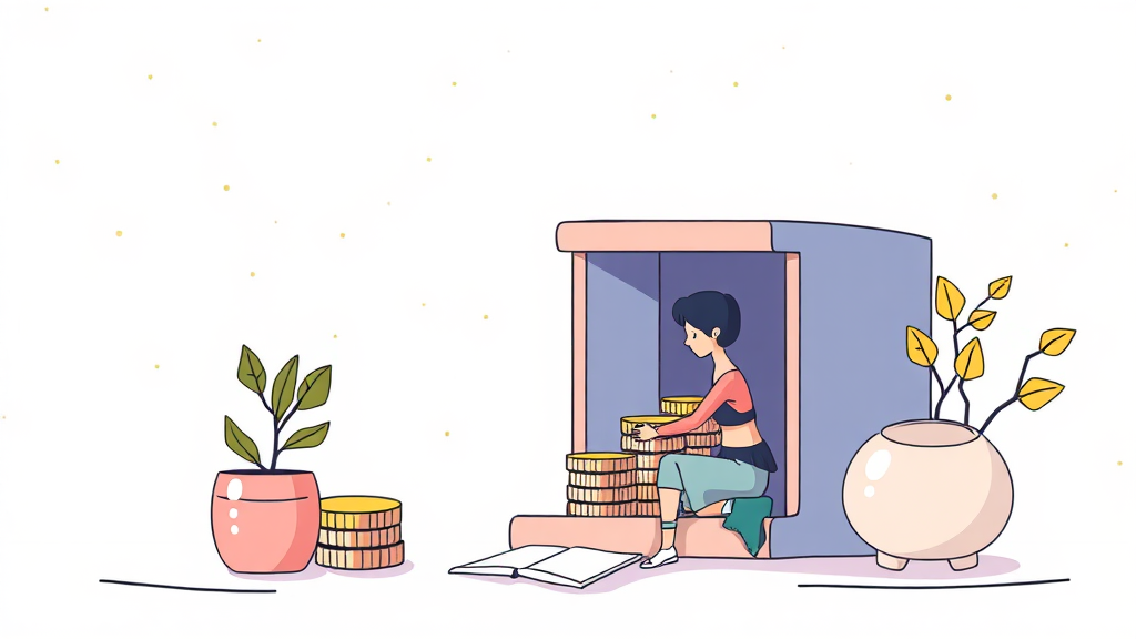 급할 땐 담보대출 활용 (illustration 스타일)