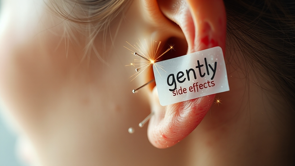 귀침 사용 시 주의사항 (realistic 스타일)