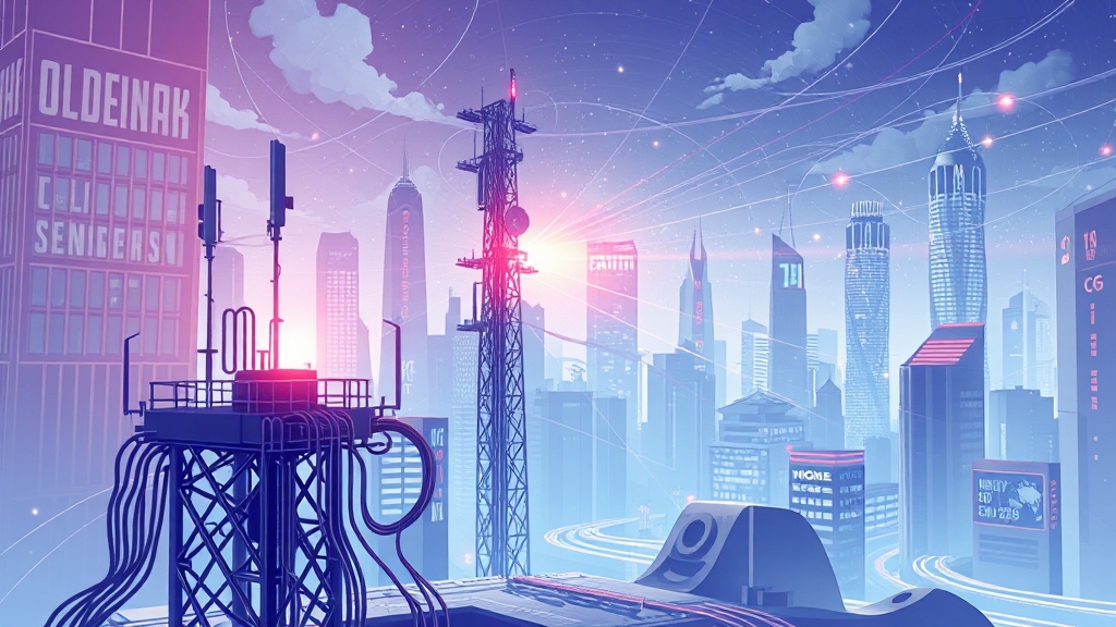 5G 통신망 확대, 긍정적 영향 (illustration 스타일)