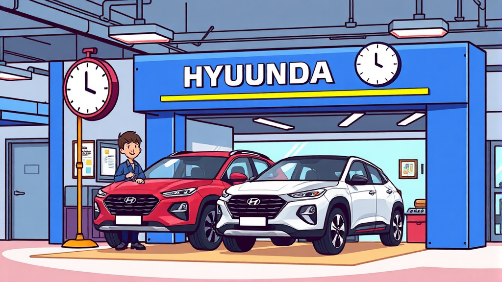 서비스센터 운영시간 (cartoon 스타일)