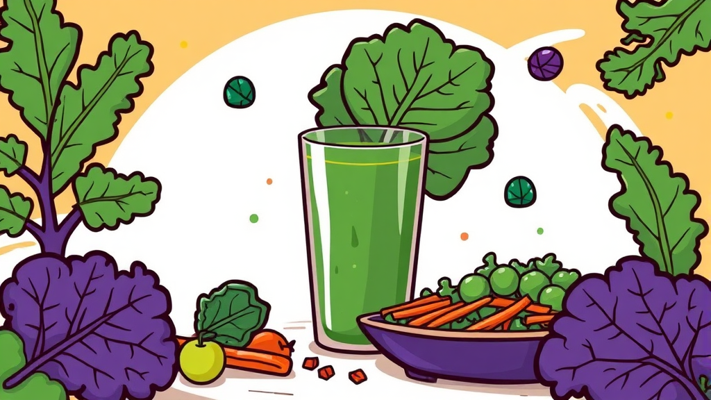 컬리케일 활용 레시피 (cartoon 스타일)