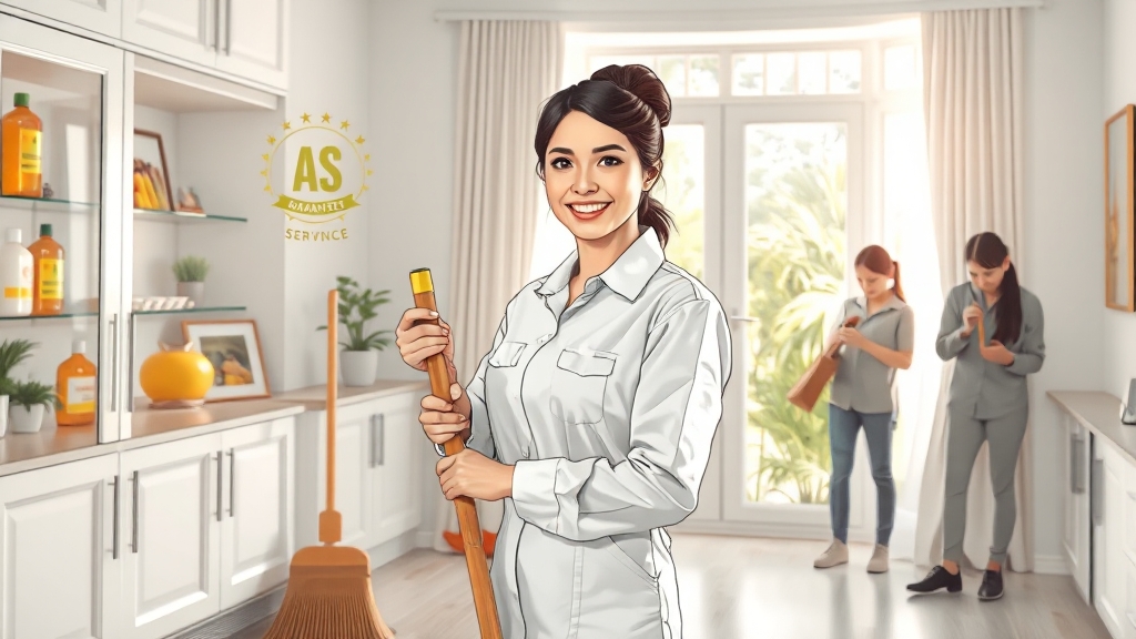 후회 없는 청소 업체 선택, 핵심은? (illustration 스타일)