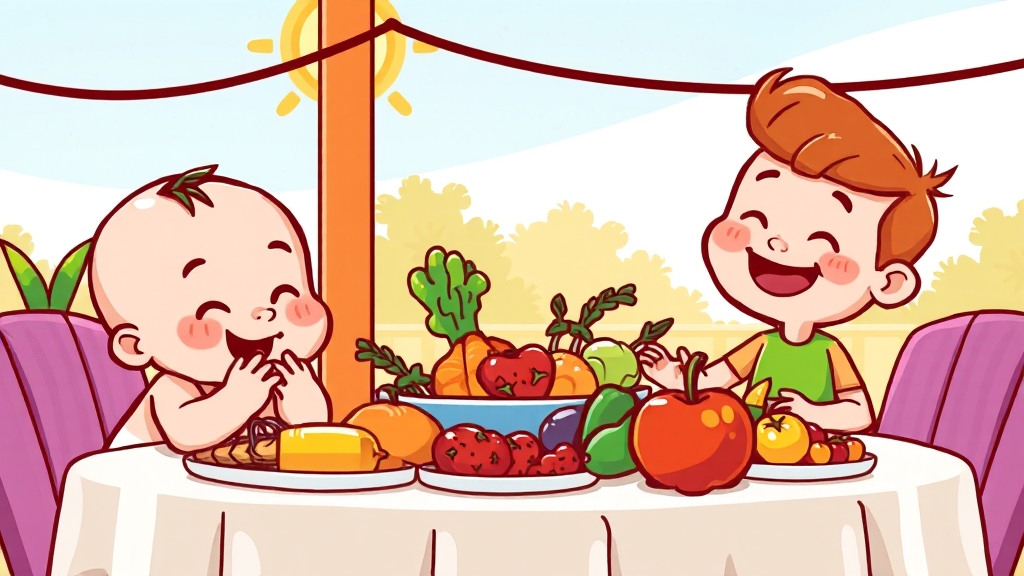 0-2세 급간식비 지원 확대 (cartoon 스타일)