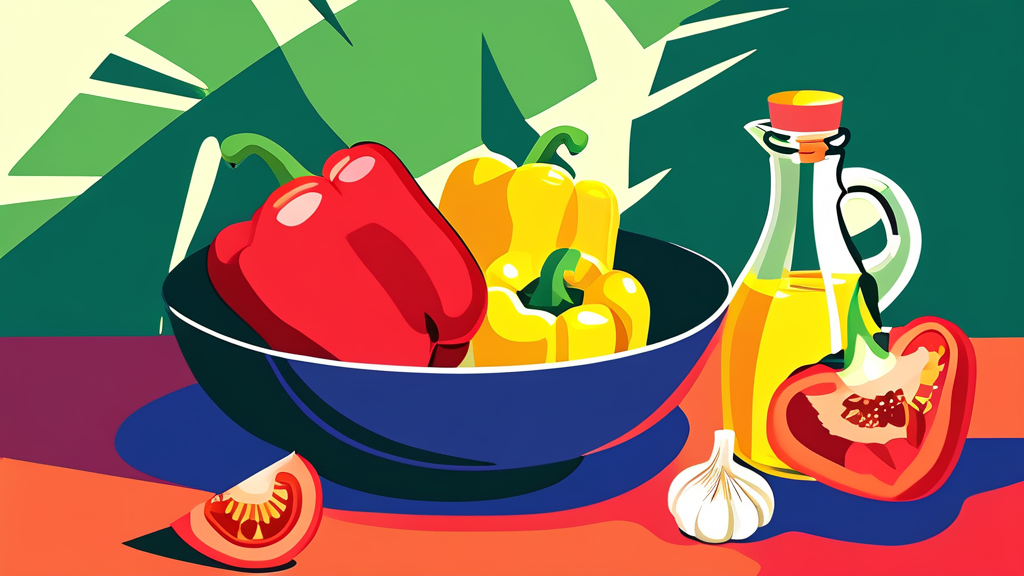 파프리카, 맛있게 즐기는 방법과 영양 흡수율 높이기 (illustration 스타일)