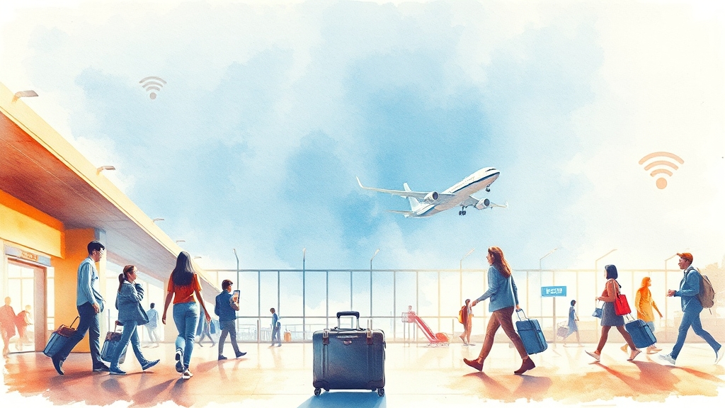 스마트패스로 스마트한 여행 시작! (watercolor 스타일)