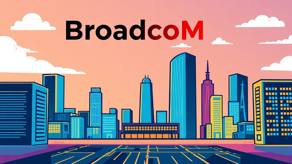 경쟁사 대비 브로드컴의 AI 시장 경쟁력 (cartoon 스타일)