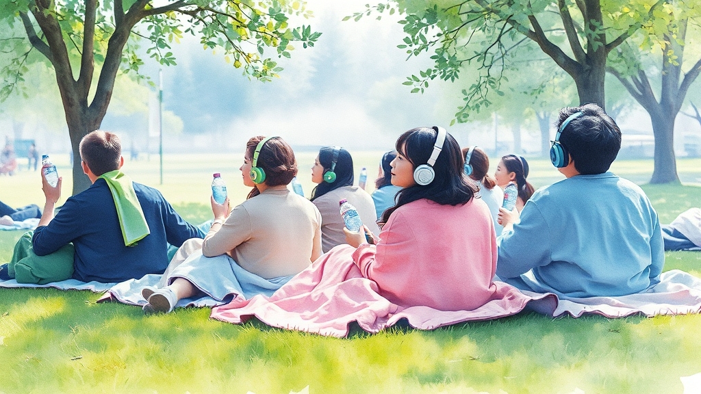 안전 및 편의 서비스 (watercolor 스타일)