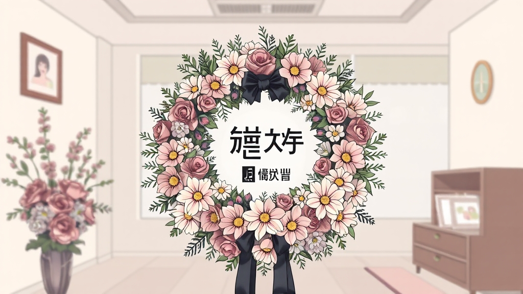 대구 근조화환 배달 서비스 (illustration 스타일)